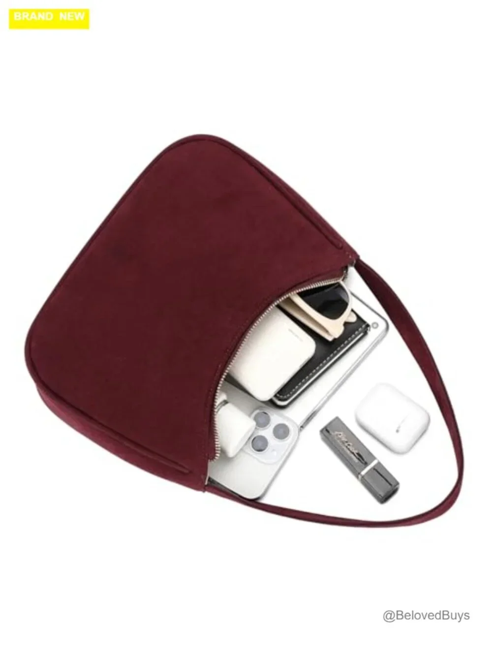 PU Leather Cute Hobo Tote Mini Clutch Purse with Zipper